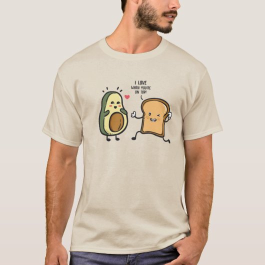 Avocado-Toast-T-Shirt, i-LIEBE, WENN SIE AUF die T-Shirt (Vorderseite)