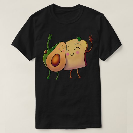 Avocado ToastFruit Alligator Birnbrot Vegan Vege T-Shirt (Design vorne)