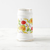 Avocado-Tomaten-Salat-Grün-Pattern Bierglas (Mittel)