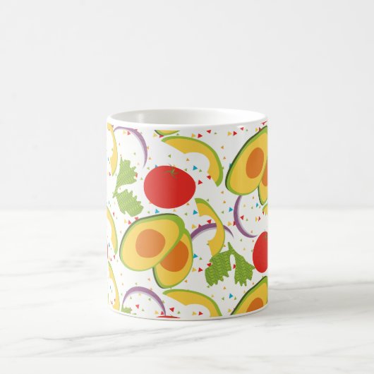 Avocado Tomato Salad Greenery Muster Kaffeetasse (Mittel)