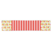 Avocado Tomato Salad Greenery Muster Kurzer Tischläufer (Horizontal)