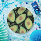 Avocado Tomato Salad Greenery Muster Pappteller (Party)