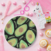 Avocado Tomato Salad Greenery Muster Pappteller (Party)