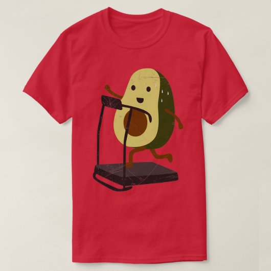 Avocado Treadmill Runner Workout Funny Geschenk Id T-Shirt (Design vorne)