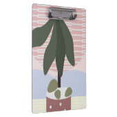 Avocado Tree Blush Mute Geometric Klemmbrett (Rechts)