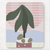 Avocado Tree Blush Mute Geometric Mousepad (Vorne)