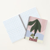 Avocado Tree Blush Mute Geometric Notizblock (Innenseite)