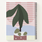 Avocado Tree Blush Mute Geometric Notizblock (Rückseite)