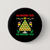 Avocado Tree Funny Food Vegan Christmas Gift Button (Vorderseite)