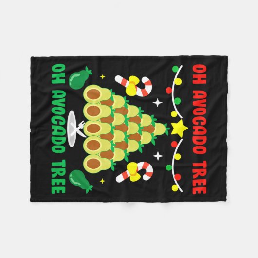 Avocado Tree Funny Food Vegan Christmas Gift Fleecedecke (Vorderseite (Horizontal))