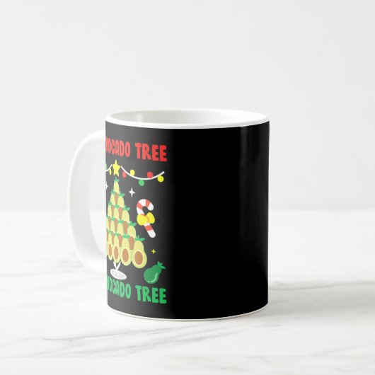 Avocado Tree Funny Food Vegan Christmas Gift Kaffeetasse (Vorderseite Links)