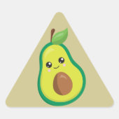 Avocado Triangle Dreieckiger Aufkleber (Vorderseite)