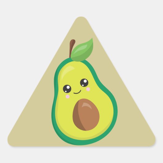 Avocado Triangle Dreieckiger Aufkleber (Vorderseite)