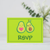 Avocado UAWG RSVP Karte (Stehend Vorderseite)
