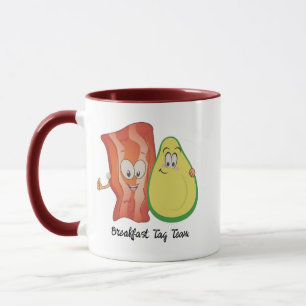 Avocado und Bacon Humour Breakfast Duo Kaffee Tasse