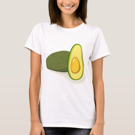 Avocado und Basic T-Shirt (Vorderseite)