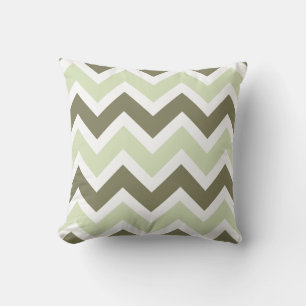 Avocado und Celery Green Zickzack Zigzag Muster Kissen