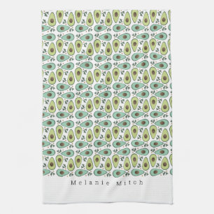 Avocado und Cilantro Salad Pattern Geschirrtuch