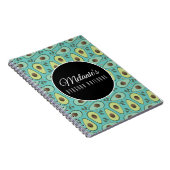Avocado und Cilantro Salad Pattern Notizblock (Rechte Seite)