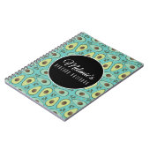 Avocado und Cilantro Salad Pattern Notizblock (Linke Seite)