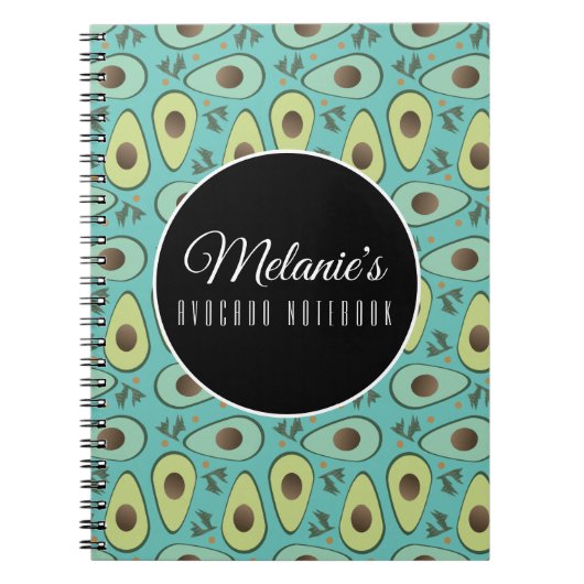 Avocado und Cilantro Salad Pattern Notizblock (Vorderseite)