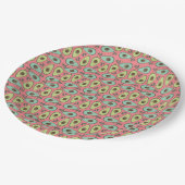 Avocado und Cilantro Salad Pattern Pappteller (Schrägansicht)