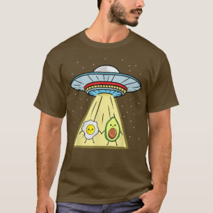 Avocado und Ei Ufo Entführung T-Shirt