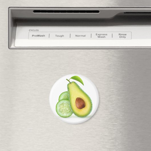 Avocado und Gurke Magnet (In Situ (Geschirrspüler))
