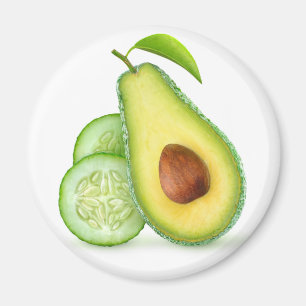 Avocado und Gurke Magnet