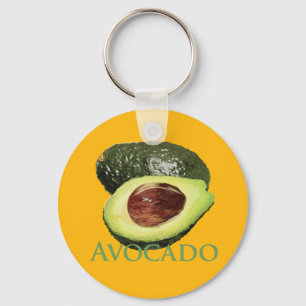 Avocado und halbes schlüsselanhänger