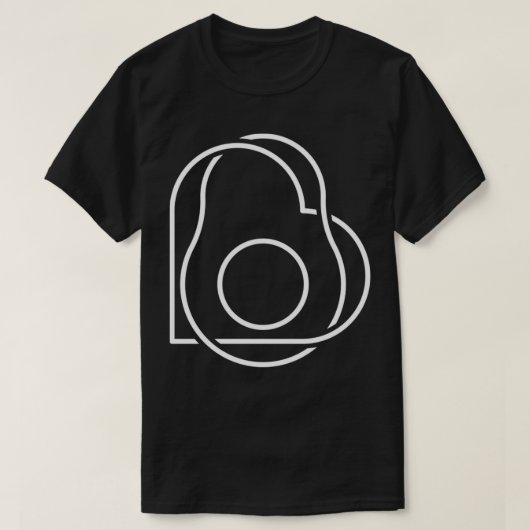 Avocado und Herz T-Shirt (Design vorne)