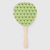 Avocado und Pit Cartoon Character Baby Shooter Fächer (Rückseite)