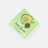 Avocado und Pit Cartoon Character Baby Shooter Serviette (Ecke)