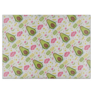 Avocado und Yoga Schneidebrett