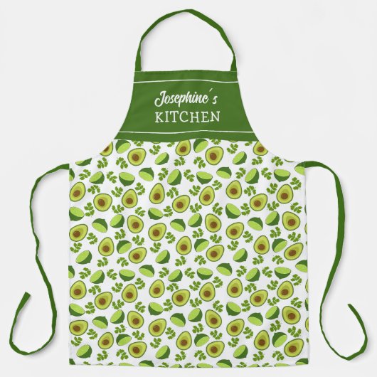 Avocado und Zitronen, Custom Kitchen Frucht Unisex Schürze (Vorderseite)