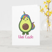 Avocado Unicorn Funny Avocados Unicorns Uni Cado Karte (Gelbe Blume)