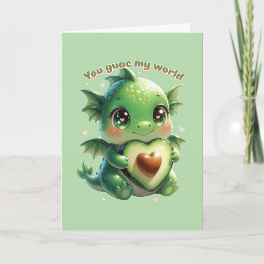 Avocado Valentine  Feiertagskarte (Vorderseite)