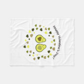 Avocado Valentine Fleecedecke (Vorderseite (Horizontal))