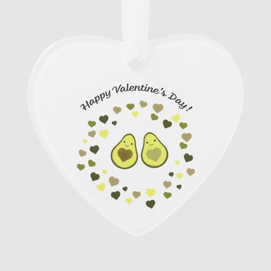 Avocado Valentine Ornament (Vorderseite)