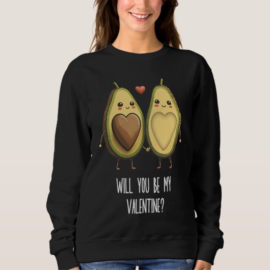 Avocado Valentines Day 2 Sweatshirt (Vorderseite)