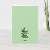 Avocado Valentinstag  Feiertagskarte (Rückseite)