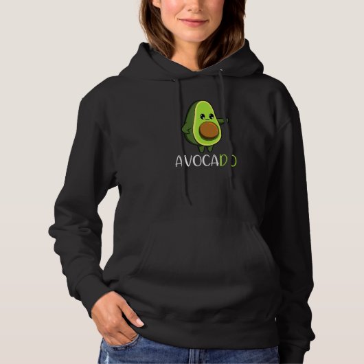Avocado Veganes Gemüse Fruchtmotivation Hoodie (Vorderseite)