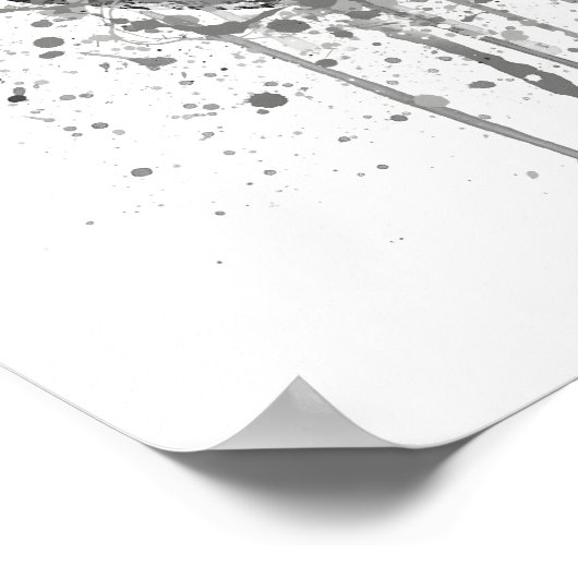 Avocado Vegetable Grey Poster (Ecke)