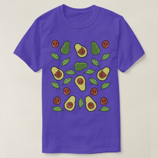Avocado Vegetable Pattern T-Shirt (Design vorne)