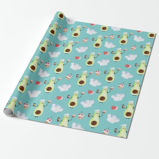 Avocado-Verpackungspapier Geschenkpapier (Ungerollt)