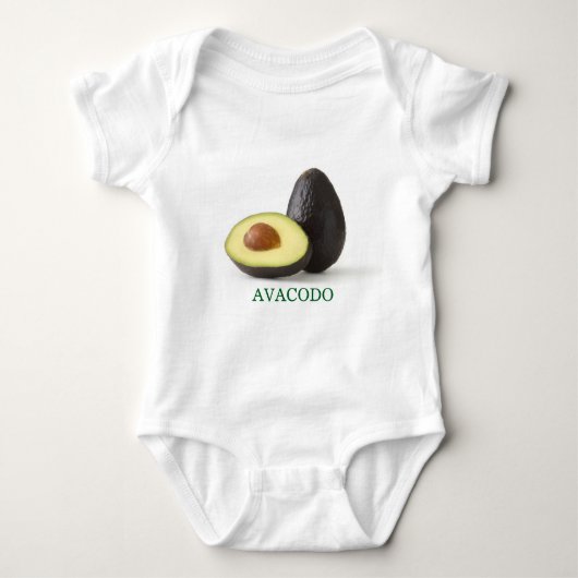 "Avocado Vibes" Baby Strampler (Vorderseite)