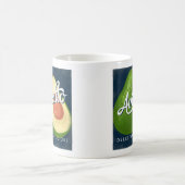 Avocado Vintag Fruchtlabel Retro Kaffeetasse (Mittel)
