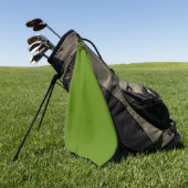 Avocado (Vollfarbe) Golfhandtuch (Gras)