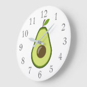 Avocado Wall Clock Große Wanduhr (Winkel)
