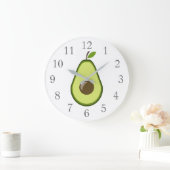 Avocado Wall Clock Große Wanduhr (Zuhause)
